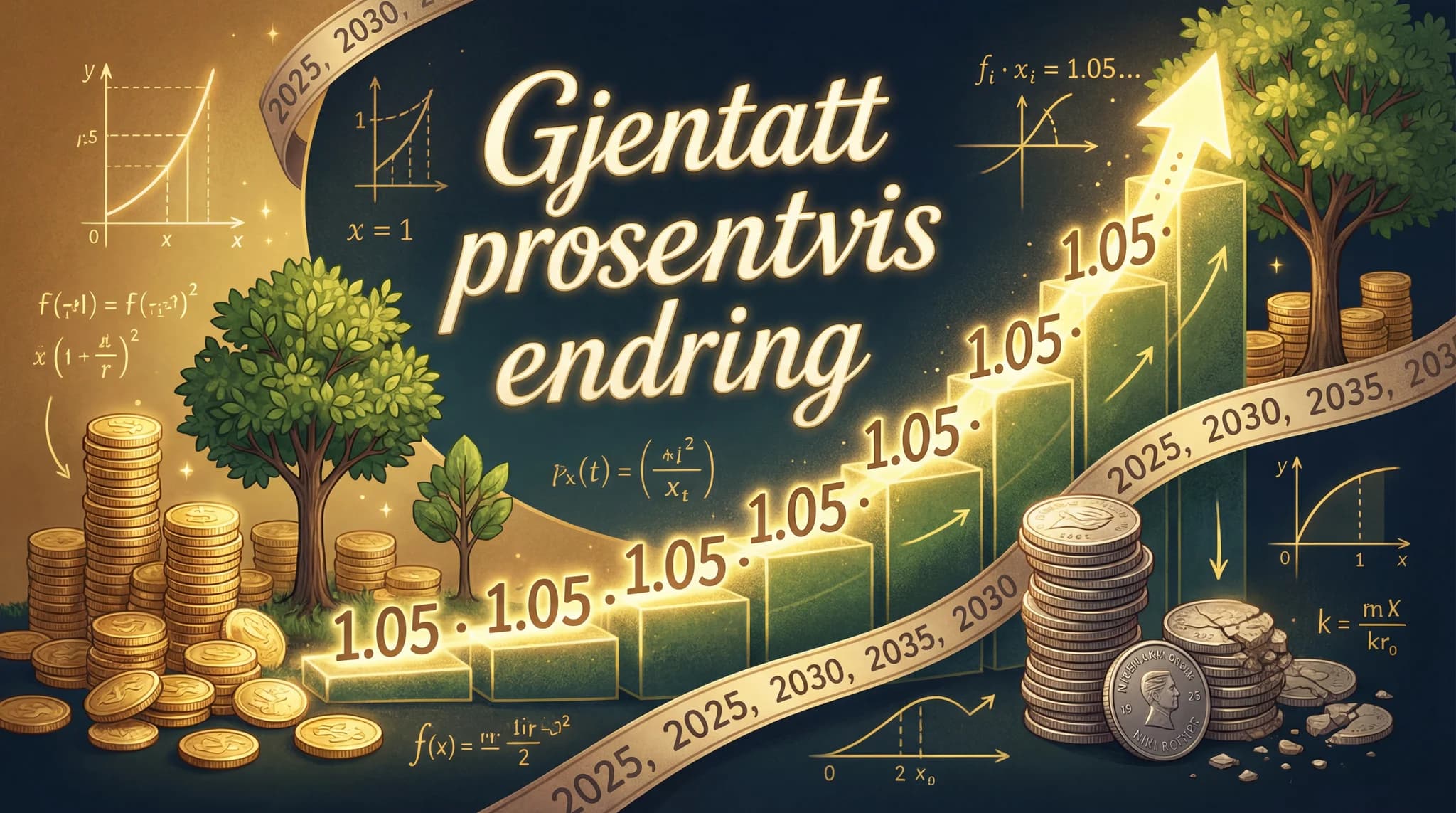 Gjentatt prosentvis endring