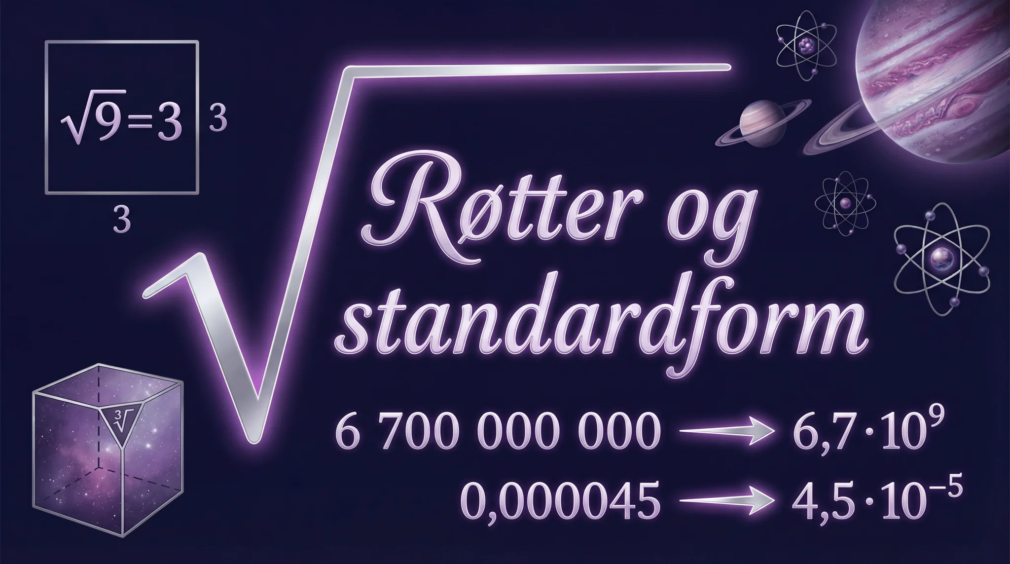Røtter og standardform