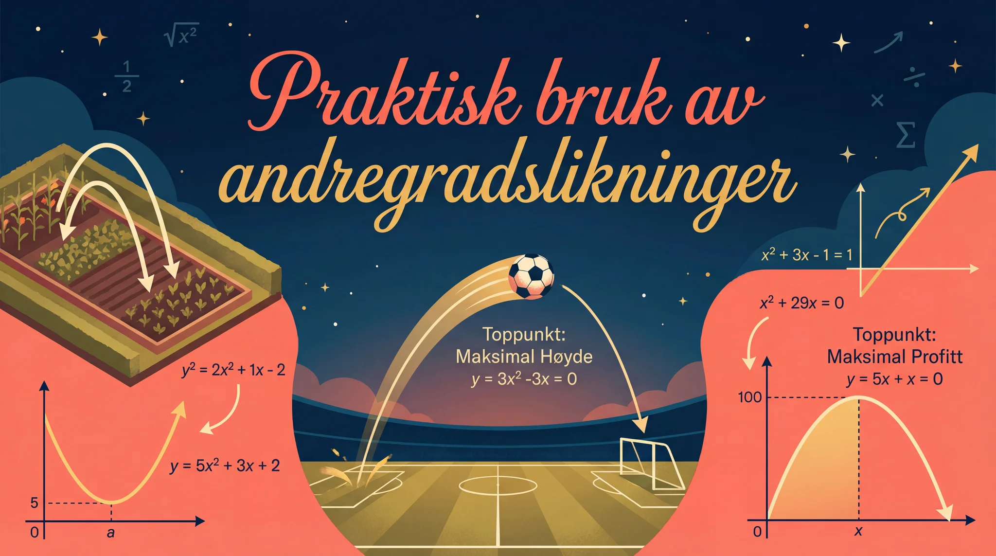 Praktisk bruk av andregradslikninger