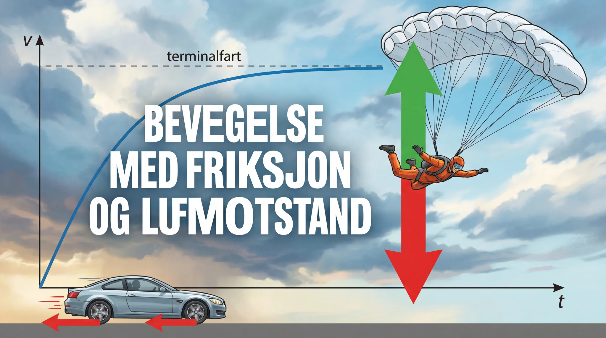Bevegelse med friksjon og luftmotstand