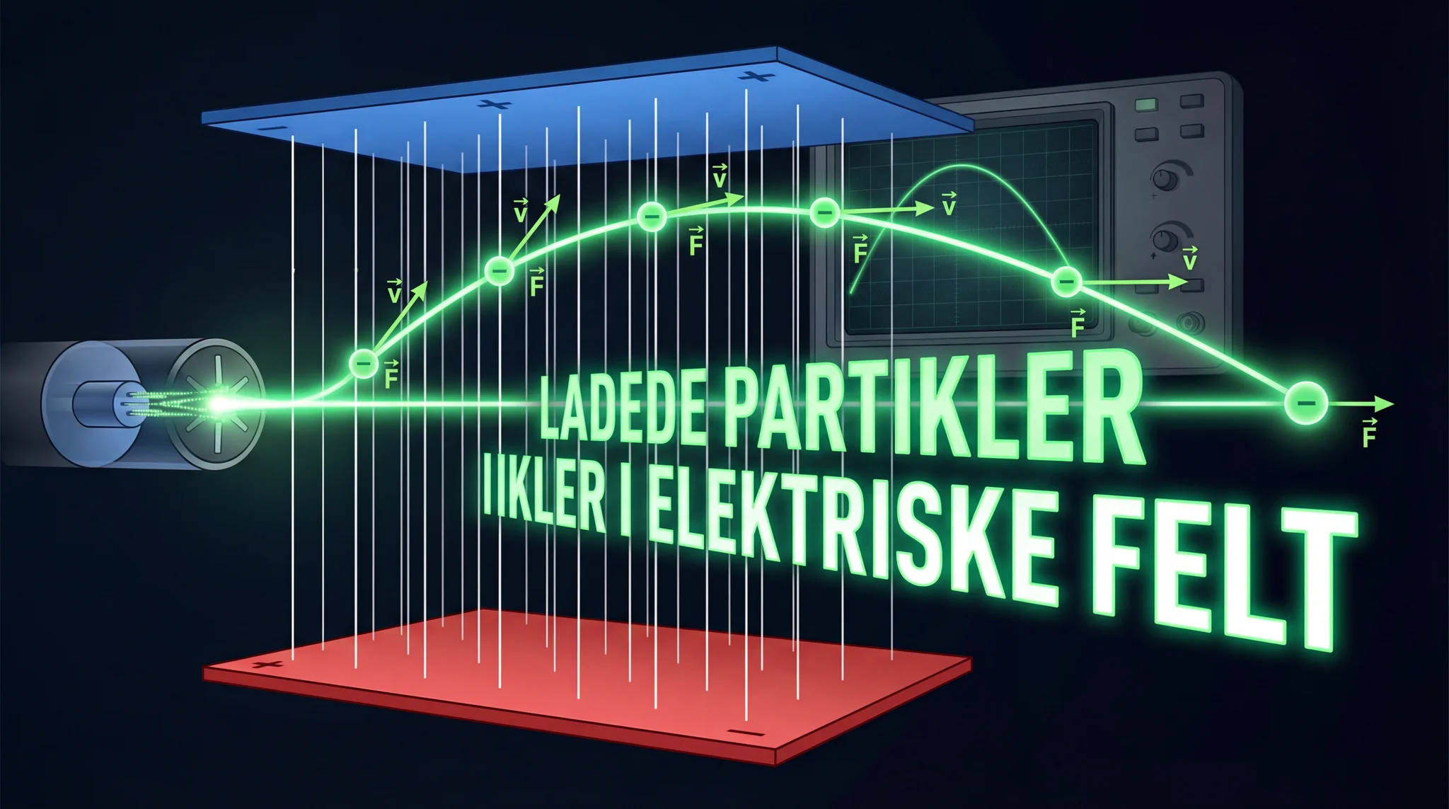 Ladede partikler i elektriske felt