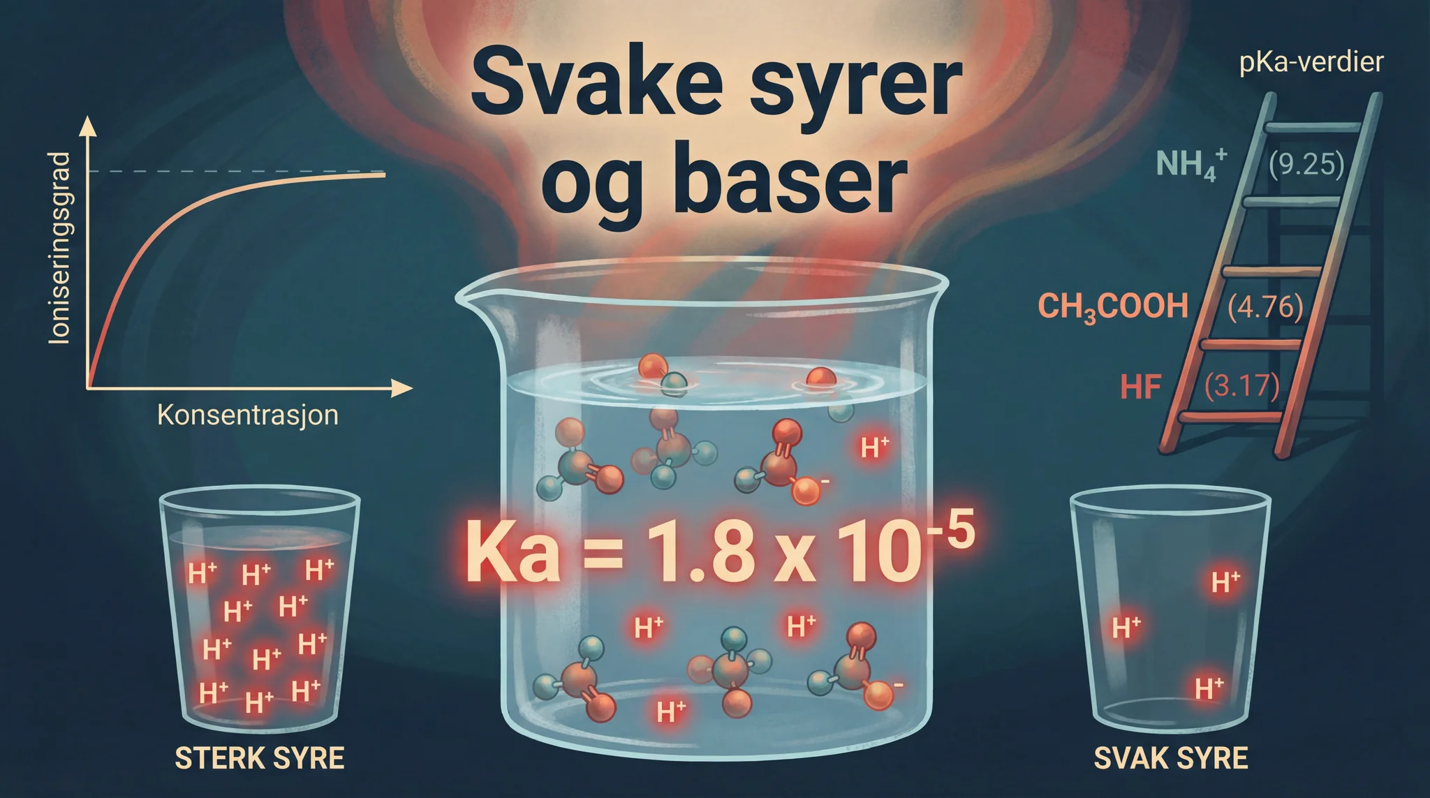 Svake syrer og baser