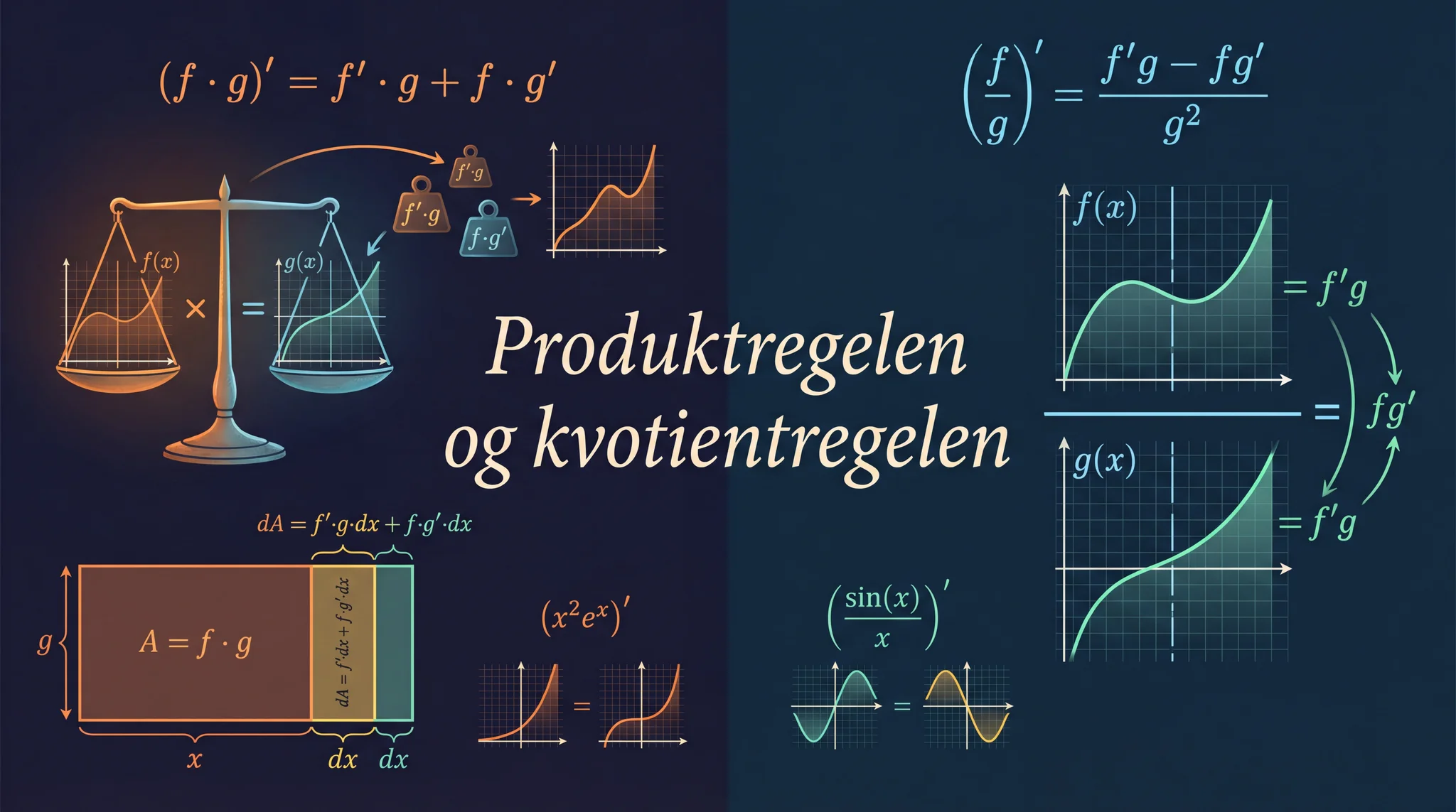 Produktregelen og kvotientregelen