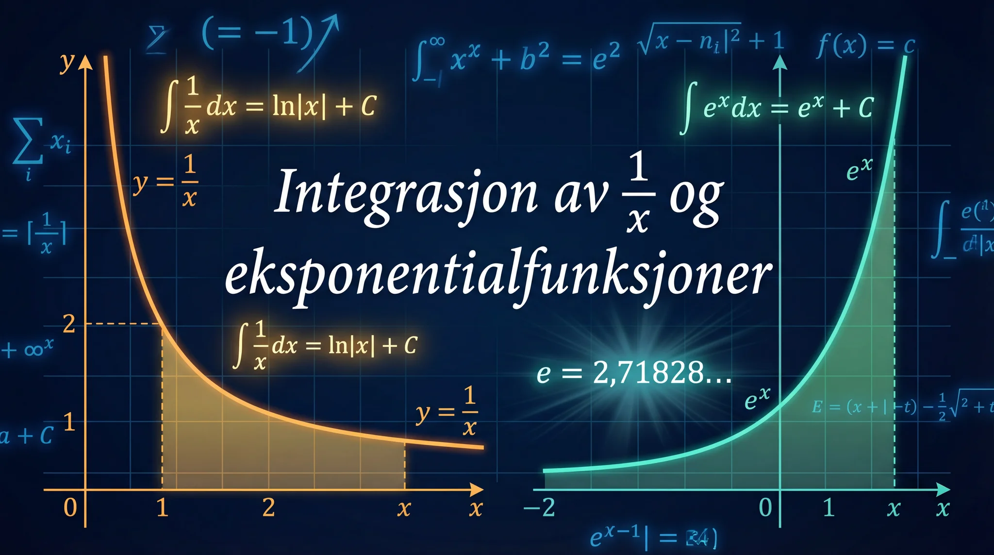 Integrasjon av 1/x og eksponentialfunksjoner