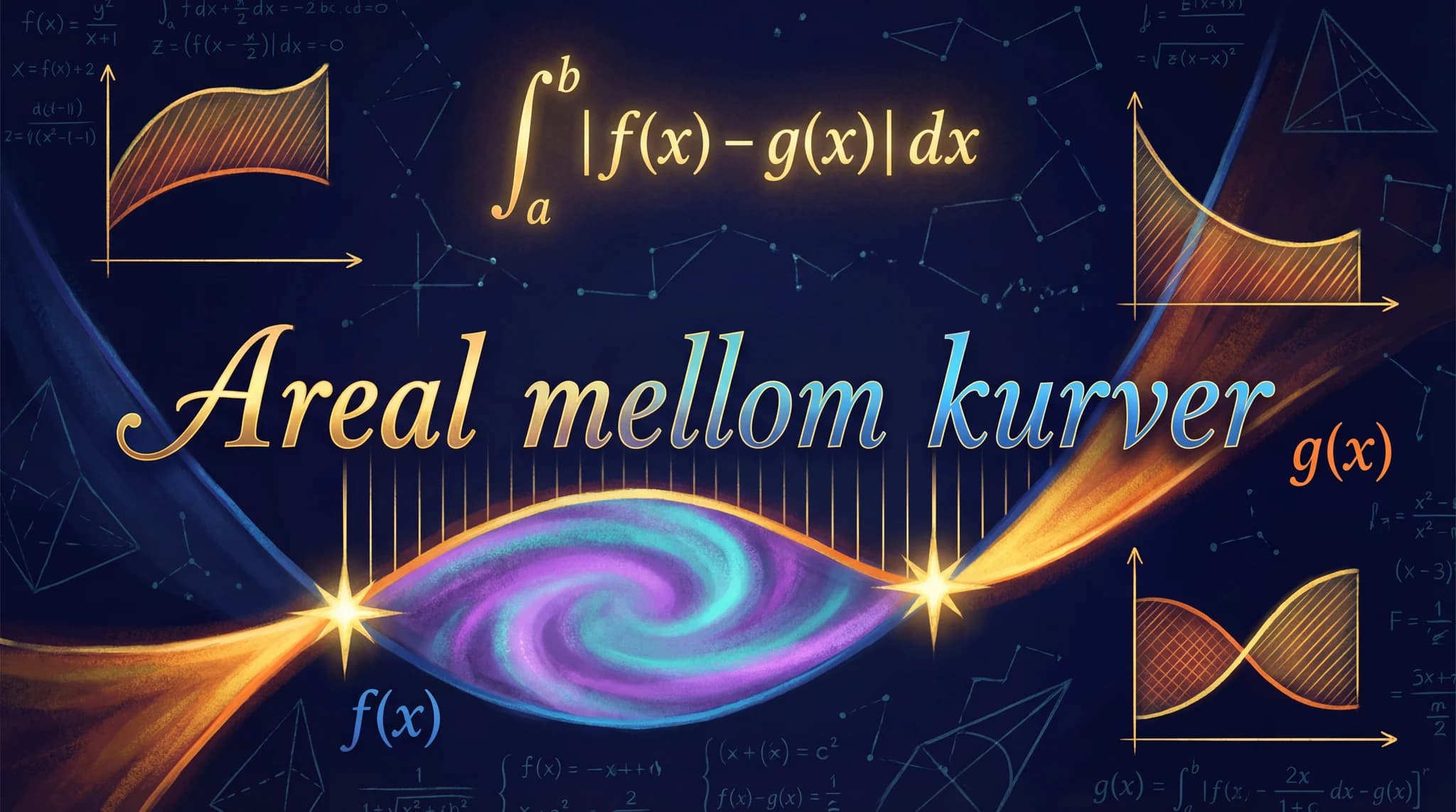 Areal mellom kurver
