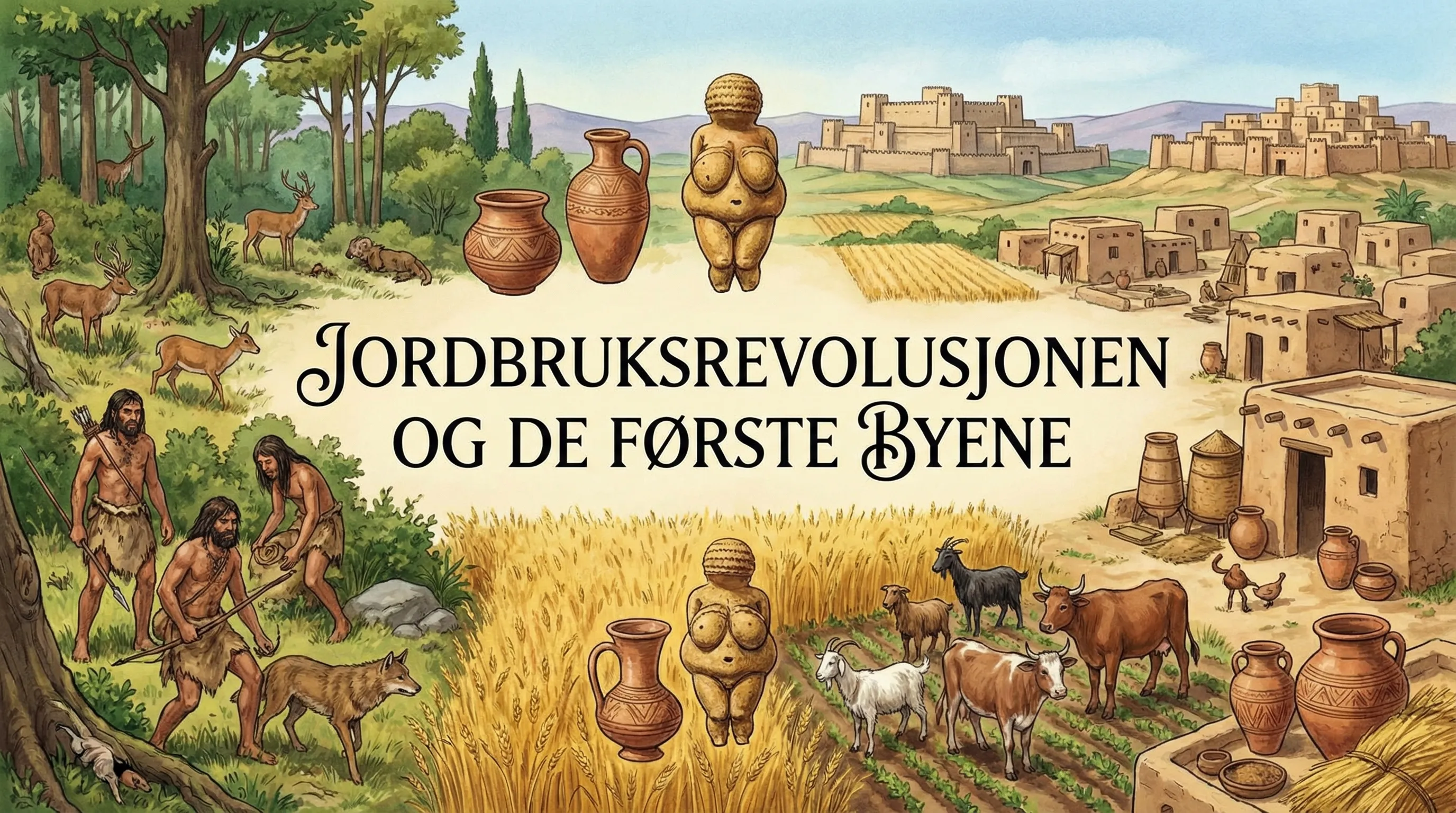 Jordbruksrevolusjonen og de første byene
