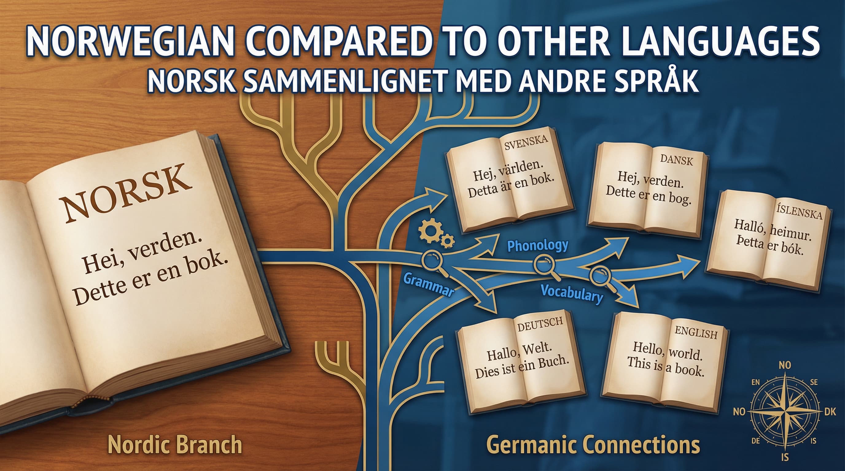 Norsk sammenlignet med andre språk